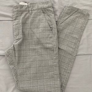 Mens Cotton On Chino Skinny Stretchy Plaid Pants